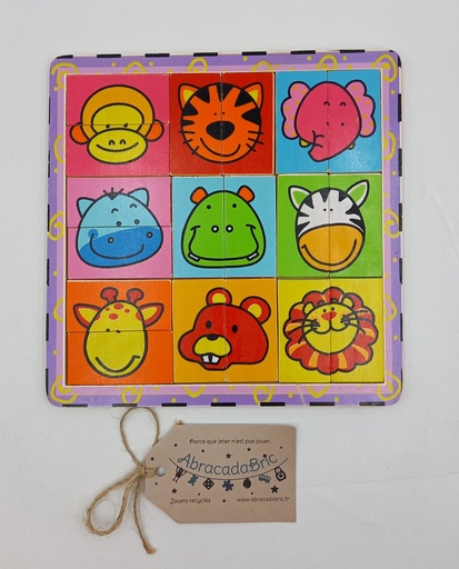 Puzzle en bois animaux