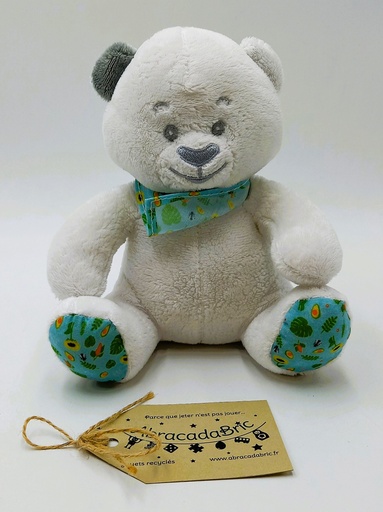 Peluche ours au bandana 16 cm