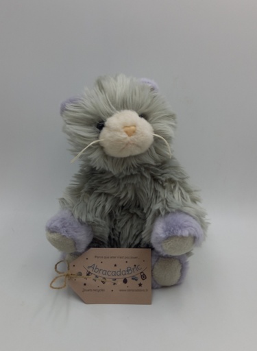 Peluche Chat gris poil long 28cm - ANNA CLUB PLUSH