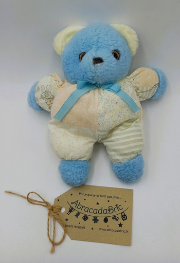 Ourson bleu 18cm vintage - NOUNOURS