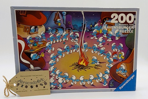 Puzzle schtroumpfs autour d'un feu 200p - RAVENSBURGER