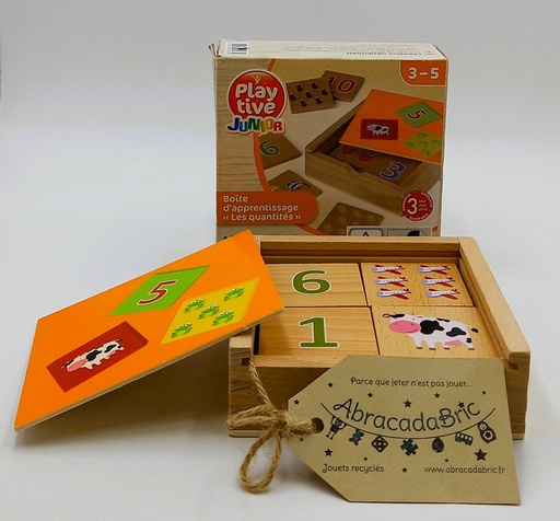 Boite d'apprentissage "les quantités" en bois - PLAYTiVE JUNiOR  