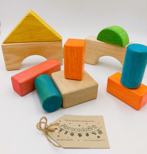Blocs de construction en bois 18p