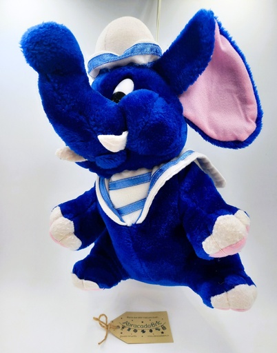 Peluche Eléphant bleu - 30cm - ELUZ 