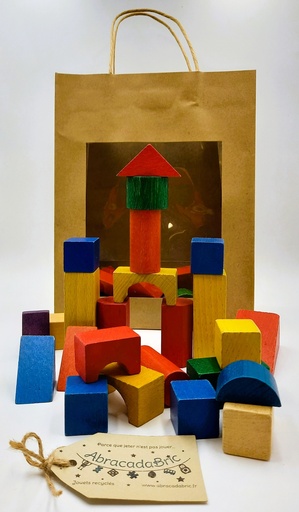 Cubes de construction en bois