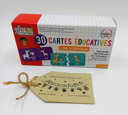 30 cartes éducatives "Les animaux" - JEUX DE MOMES 
