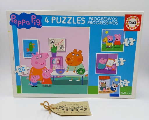 Puzzle Peppa Pig x4, 12p 16p 20p 25p - EDUCA