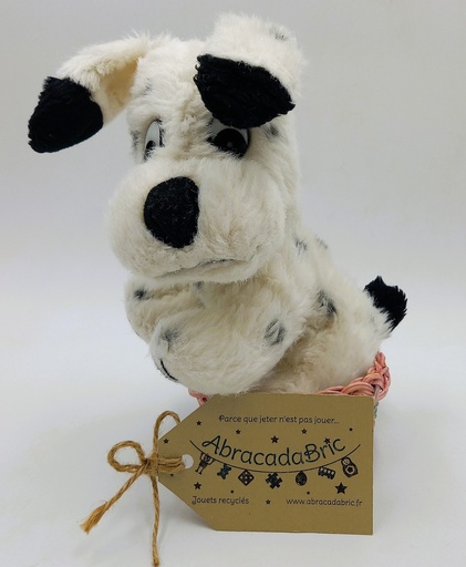 Chien noir et blanc 20cm