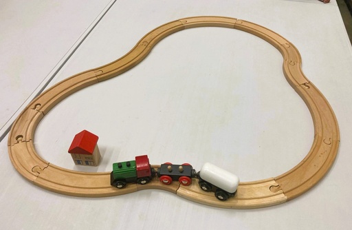Train + circuit en bois 20 pièces - MDD    