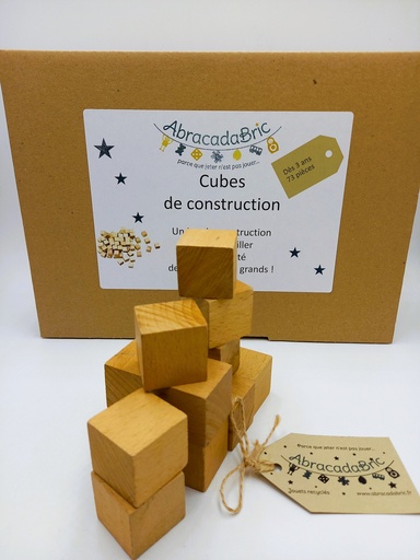 Cubes de construction en bois