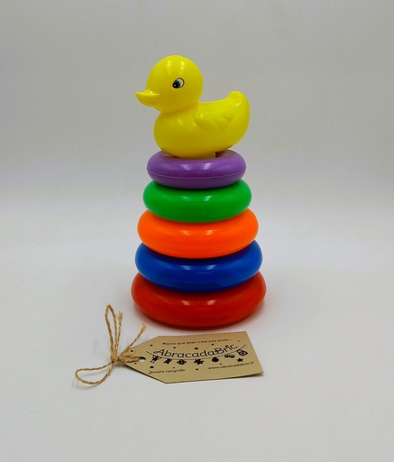 Tour canard et anneaux à empiler pour le bain