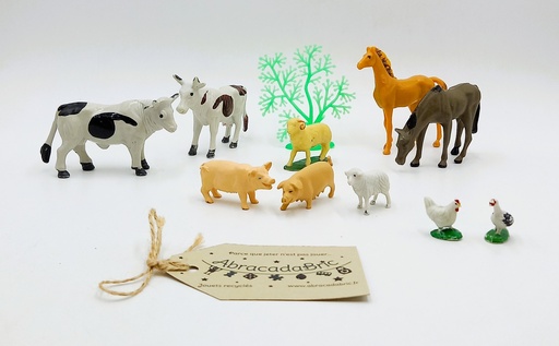 lot Animaux de la ferme 11 pièces