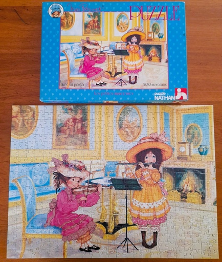 Puzzle Miss Petticoat "les petites musiciennes" 500p vintage - NATHAN 