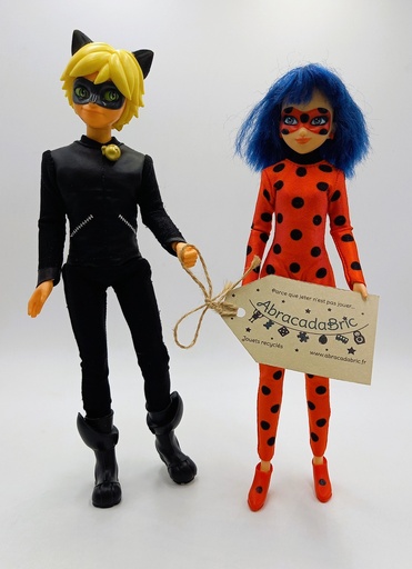 Poupées Miraculous Lady Bug et Chat Noir - BANDAi