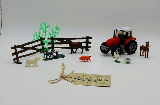 Lot animaux et décor de la ferme (11 pièces)