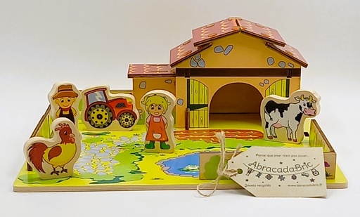 Puzzle 3D en bois  " la ferme " -  PLAYTiVE