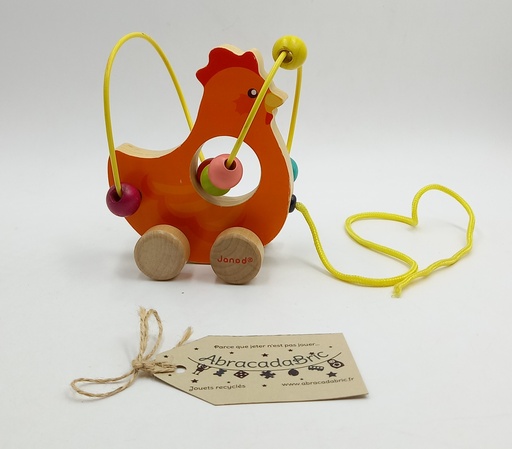 Mini looping poule en bois à tirer - JANOD 