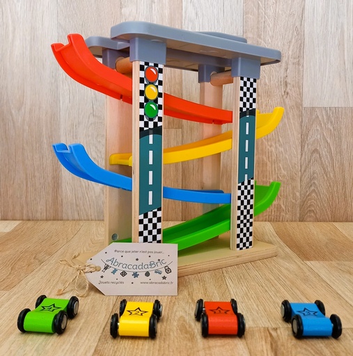 Circuit rampes voitures en bois et plastique - DELTA SPORT