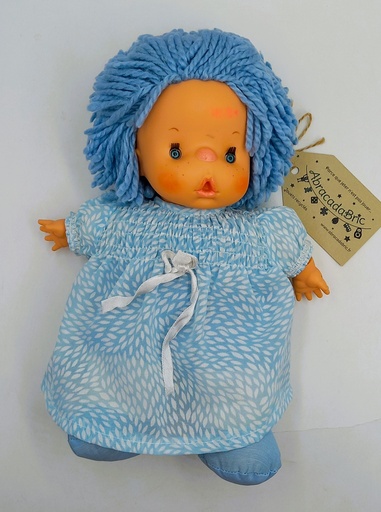 Poupée Patapouf Bleue Vintage 1980 28cm - EL GRECO