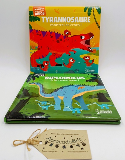 "Diplodocus à la rescousse !" "Tyrannosaure montre les crocs" - LAROUSSE 