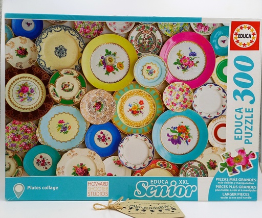 Puzzle assiettes anciennes - 300p - EDUCA