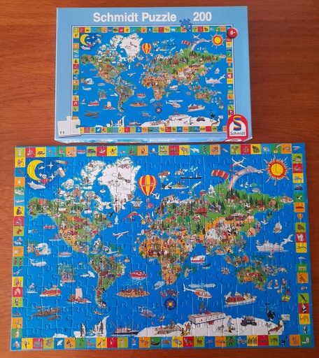 Puzzle "Carte du Monde" 200p -SCHMIDT