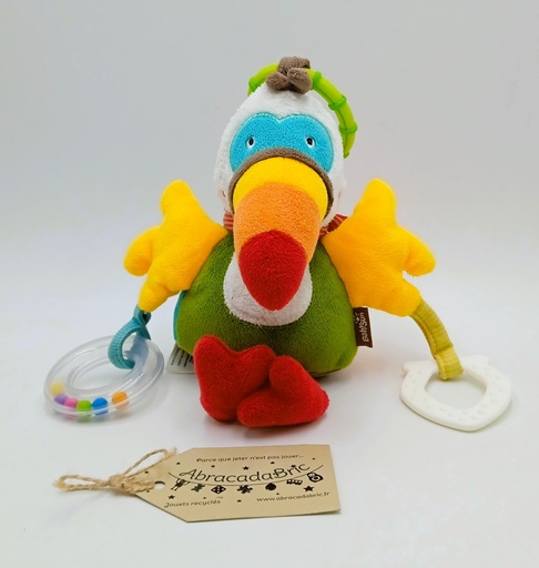 Peluche oiseau perroquet - BABYSUN