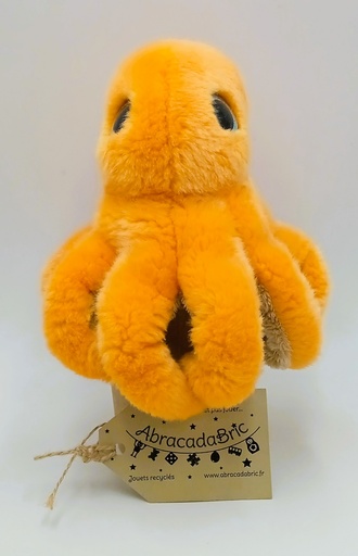 Peluche pieuvre yeux pailletés -18cm- PETJES WORLD