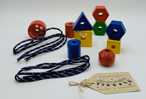 Lot de 36 perles en bois 