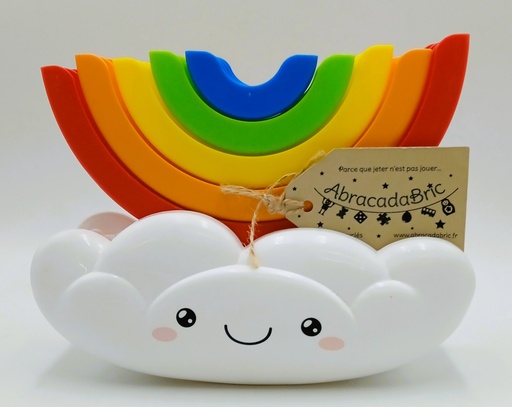 Jeu à empiler arc-en-ciel avec son nuage - ZD TRADiNG 