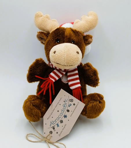 Peluche cerf de noël -22 cm- CHADOG DiFFUSiON 