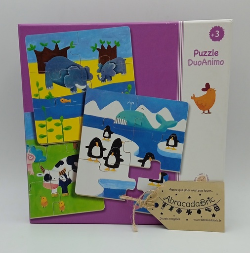 Puzzle DuoAnimo 2x6p - DJECO