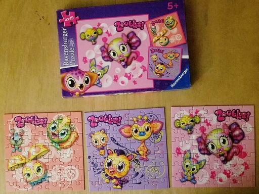 Puzzle Zoobles -3x49p - RAVENSBURGER  