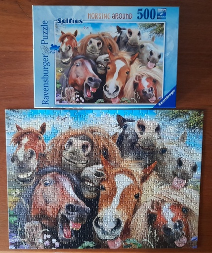 Puzzle "horsing around selfies" - 500p - RAVENSBURGER   