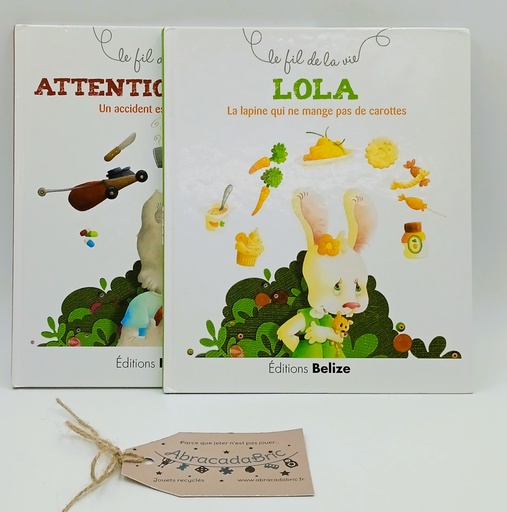 Lot 2 livre "Lola la lapine qui ne mange pas de carottes" et "Attention, Léon!" - EDiTiONS BELiZE