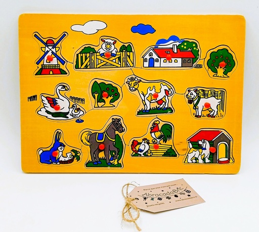 Puzzle en bois animaux de la ferme