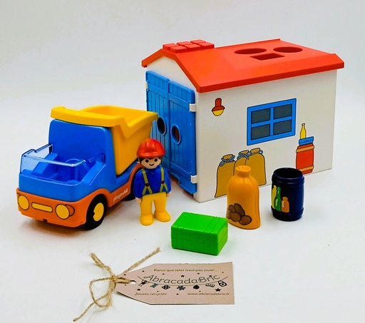 Playmobil 1.2.3 "Camion et son garage"