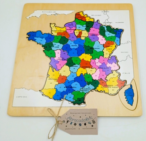 Puzzle carte de la France 