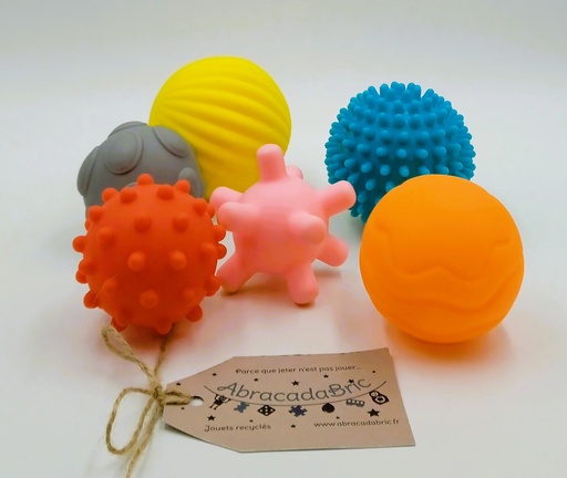 Lot de 6 balles Sensorielles pour le bain   