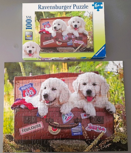 Puzzle petite pause 2 chiots 100p - RAVENSBURGER 