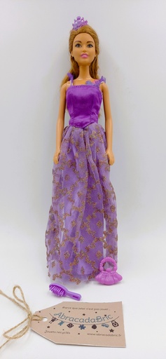 Barbie en robe violette - MATTEL 