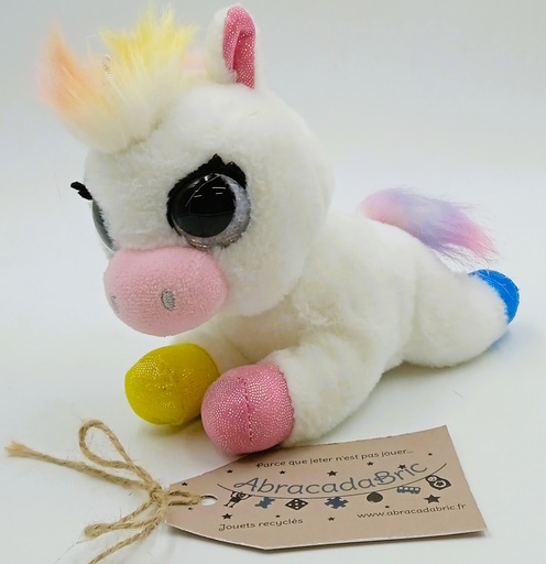 Peluche licorne arc-en-ciel 13cm - COCO