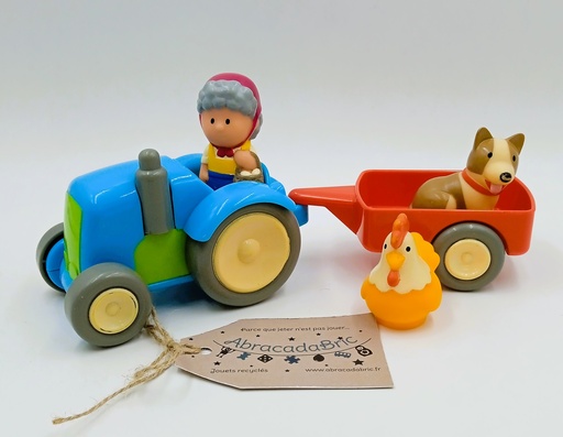 Lot figurines de la ferme avec tracteur