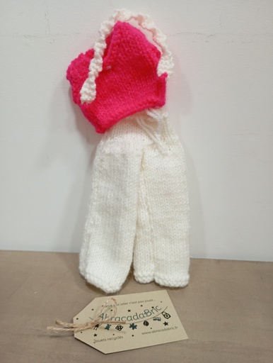 Mes p'tits habits de Barbie ensemble blanc et rose 23cm