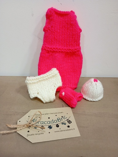 Mes p'tits habits de Barbie ensemble gilet et petite culote 13 cm