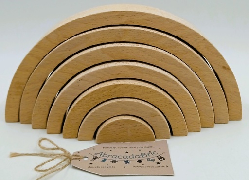 Jeu d'encastrement "Arc-en-ciel"en bois