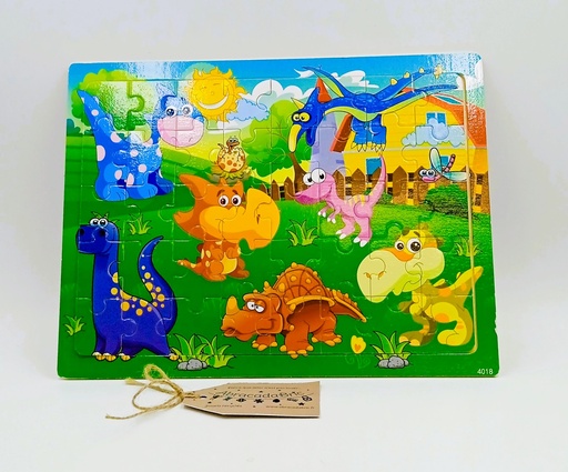Puzzle en bois "Dinosaures" 40 pièces