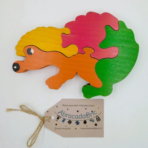 Puzzle hérisson en bois 