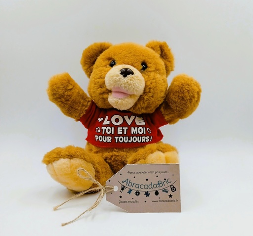 Peluche ours rieur 20cm