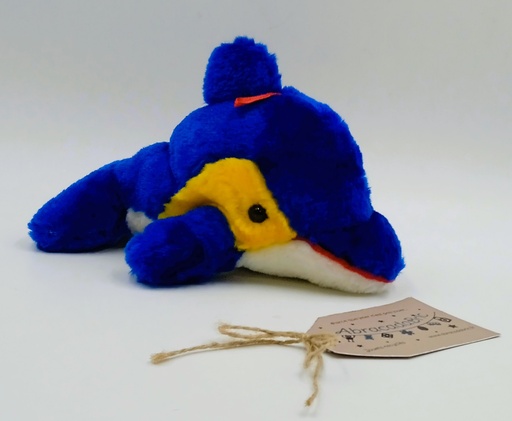 Peluche dauphin bleu 19cm
